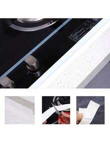 2.2cm*320cm Cinta de sellado para baño de agua, tira meteorológica, borde de sellado adhesivo en el baño, calafateo antimoho, sellado, impermeable, aislante - Blanco - Ver 5