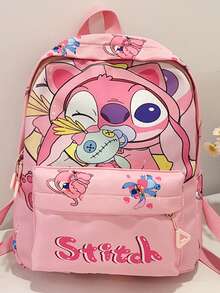 Fashionable Cute Cartoon Print Large Capacity Backpack - Multicolor - View 10