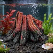 1pc Realistic Volcano Shaped Aquarium Decor, Home/Office Fish Tank Decoration, Creative Holiday Gift, Resin Volcano Aquascape Accessory - Suitable For Freshwater/Saltwater Fish And Turtle Tanks - A - View 3