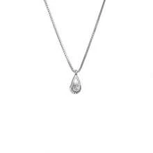 S925 Silver Water Drop Necklace Women's Summer Light Luxury Niche Design Geometric Clavicle Chain Titanium Steel - A Sparkling Diamond Teardrop Necklace - View 5