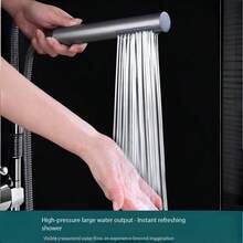 High Pressure Handheld Shower Head Set - Wall-Mounted, Round Design, Enhancing Home And Hotel Bathing Experience, Includes Manual, Bathroom Accessories - Multicolor - View 3