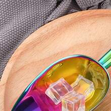 Pinzas para hielo Rascador de hielo acero inoxidable Candy Bar Buffet comercial Scoops Home Ice Scooper Pala Alimento Harina Tongs - Un color - Ver 2