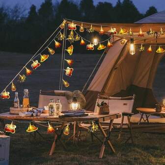 1 pieza Luces de hadas con formas mágicas - Lámpara decorativa con pilas para Ramadán Eid, para tienda, mesa y fiesta con tema de queroseno, decoración del hogar, dormitorio y patio