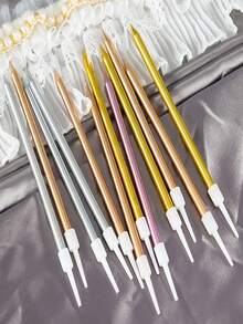 6/18/36 Peças Velas de Lápis de Bolo de Aniversário Feliz, Velas Espirais, Decorações de Bolo de Aniversário, Velas de Lápis Retas, Decoração de Sobremesa, Artigos de Festa, Ano Novo, Dia dos Namorados, Festival - Multicolorido - Visão 4