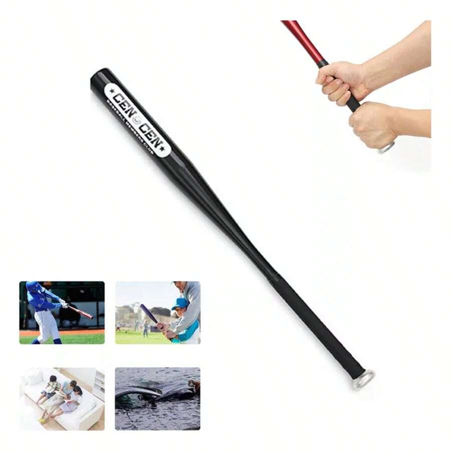 32-Inch Aluminum Alloy Baseball Bat, For Self-Defense, Outdoor Sports, And Fitness. - 黑色 - 查看 1