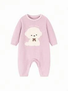 mini bala Newborn One-Piece Jumpsuit, Soft Cozy Warm Cute Design For Fall Winter - Rubber Powder - View 4
