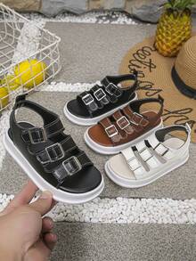 夏季儿童软底凉鞋，沙滩鞋，户外舒适软底防滑凉鞋 - 棕色 - 查看 6