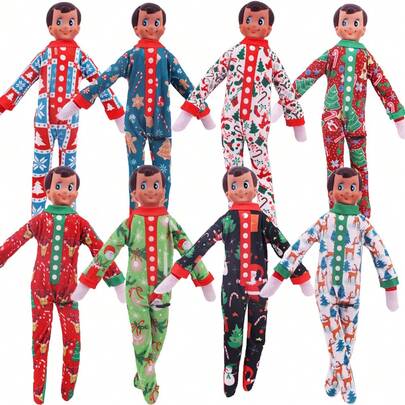 30 cm docka jultomtepyjamas dockkläder tillbehör