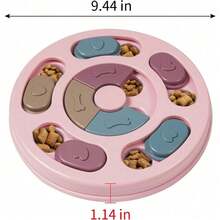 1pc Dog Puzzle Toys Slow Feeder Interactive Increase IQ Food Dispenser Non-Slip Slowly Eating Bowl Cat Dogs Food Games - 粉色 - 查看 2