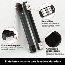 Ajustable Base Ruedas Compatible Con Estufa Lavadora Refrigerador Mueble Para Estufa Empotrable Ruedas Para Muebles Ferroso - 1 - Ver 3