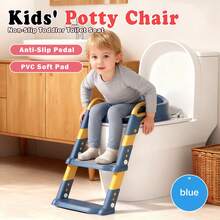Children's Toilet Seat, Foldable Potty Training Toilet Seat With Step Stool For Toddlers - Multicolor - View 7