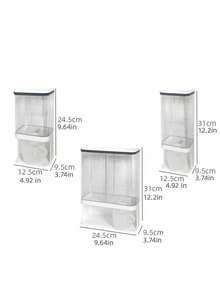 1pc Powder Detergent Storage Box, Transparent Dispenser For Grains And Sundries, Suitable For Storing Red Beans, Bathroom, Kitchen Food, Wall-Mounted Laundry Liquid Dispenser - Multi-Functional Storage, Can Store Laundry Fragrance Enhancer, Comes With Cup - Multicolor - View 11