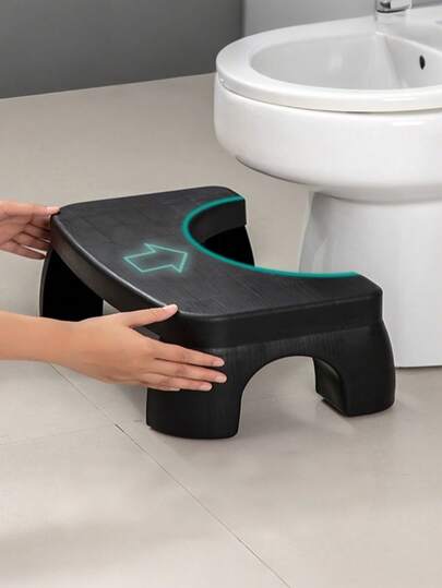 便携式马桶凳，加厚蹲凳，家用，符合人体工学设计，塑料材质，带加厚防滑垫，适用于蹲式马桶，理想的脚踏配件，适用于各种房间类型