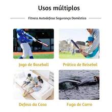32-Inch Aluminum Alloy Baseball Bat, For Self-Defense, Outdoor Sports, And Fitness. - 藍色 - 查看 4