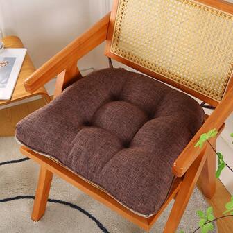 1 st ryggdyna till stol, stolsdyna för utomhus-/inomhusbruk, lämplig för kök, matsal, kontor, uteplatsstolar, 43 x 43 x 6 cm kaffefärgad