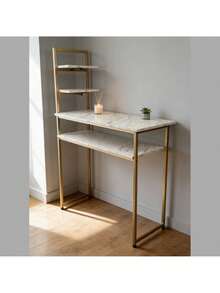 Mesa De Manicura Minimalista Con Almacenamiento - Blanco - Ver 5