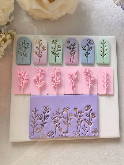 1/7Pcs Bohemian Spring Leaf Flower-Shaped Clay Cutter Set Handcrafted Jewelry Clay Molding Tools Essential For DIY Clay Creative Designs