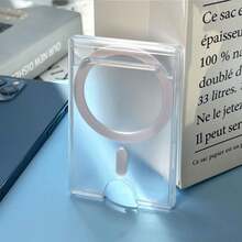 1个MagSafe透明亚克力钱包式照片卡套，兼容 17 Air、13、12、11、14、15、16 Pro Max Plus，带磁吸保护盖 - 無色 - 查看 12