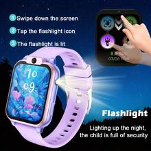 2025新款儿童智能手表，儿童游戏手表，内置18款趣味游戏，1.83英寸触摸屏，超低功耗芯片，具备计步器、相机、手电筒、闹钟、相册、日历、倒计时、计算器、秒表、300mAh电池等功能。 - 彩色 - 查看 9