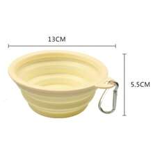 1 PC, Collapsible Dog Bowls, Portable Travel Dog Bowl With Carabiner, Silicone Pet Bowl For Hiking, Walking, RANDOM COLOR - 隨機顏色 Random Color - 查看 4