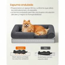 Cama Ortopédica para Perros, Sofá, Cama para Mascotas, Funda Extraíble y Lavable, 122 x 85 x 20 cm, Gris Oscuro MPGW078G01& sofa cama | sofa cama plegable | camas para perritos. - Gris Oscuro - Ver 4