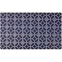 Drymate Mantel individual para cuenco para mascotas, tapete de alimentación de alimentos para perros y gatos, tela absorbente, parte trasera impermeable, antideslizante, lavable a máquina/duradero (hecho en Estados Unidos) (12 x 20 pulgadas) (cuadrado de diamante de topo)(12x20 Inch (Pack of 1) indigo) - Multicolor - Ver 9