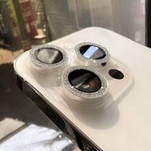 6 miếng dán bảo vệ ống kính camera lấp lánh tương thích với iPhone 11-16, MB: Chống trầy xước, vừa khít hoàn hảo - Tăng vẻ đẹp cho điện thoại! Miếng dán bảo vệ ống kính camera lấp lánh tương thích với dòng Apple 11/12/13/14/15/16/16 Plus/16 Pro/16 Max - Bạc - Xem 4