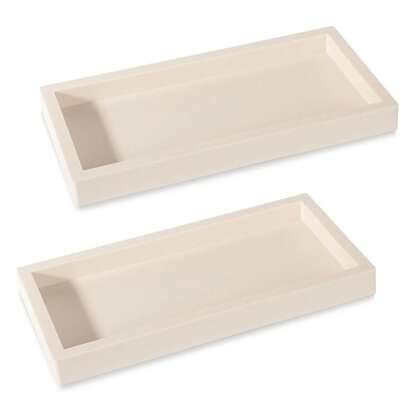 台面和梳妆台托盘 - 小型 7.8 英寸硅胶托盘，适用于化妆品、肥皂瓶、浴室托盘、厨房水槽托盘、水槽收纳架、厨房水槽架、肥皂碟和海绵架垫。