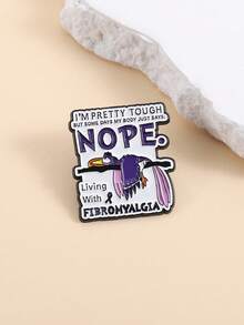 1 Piece Cute Bird Enamel Brooch Animal Pattern Inspirational Quote Lapel Pin Backpack Badge Clothing Accessories Fashion Jewelry Gifts - Multicolor - View 10