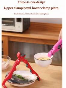 This Multi-Functional Kitchen Tool Combines A Dish Clamp And Bowl Clamp, Providing Multi-Angle Gripping, Non-Slip And Heat-Resistant Features To Prevent Food From Slipping And Protect You From Burns When Serving Food. It Also Has A Bottle Opener Function, Making It An Excellent Gift For Your Wife Or Mother.