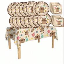 41件套水仙女主题生日派对用品，包括20个盘子、20张餐巾纸和1张桌布，是水仙女爱好者举办派对的理想之选。 - 彩色 - 查看 5