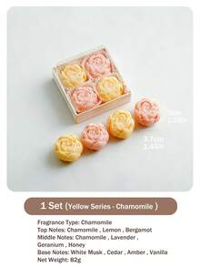 四件套玫瑰香氛蜡烛礼盒，果香花香，天然大豆蜡，无烟，精致迷你装饰蜡烛，手工礼品，适合送给女性，是母亲节、婚礼回礼、伴娘邀请、生日、初领圣体及春季派对的理想之选 - 彩色 - 查看 15