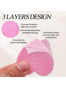 2000/1000/200pcs Nail Cleaning Wipes - Professional Lint-Free Nail Polish Remover Pads, UV Gel Cleansing Tissues, Unscented Manicure Prep And Finishing Cleaning Tool (Heart Shape) - Pink - View 4