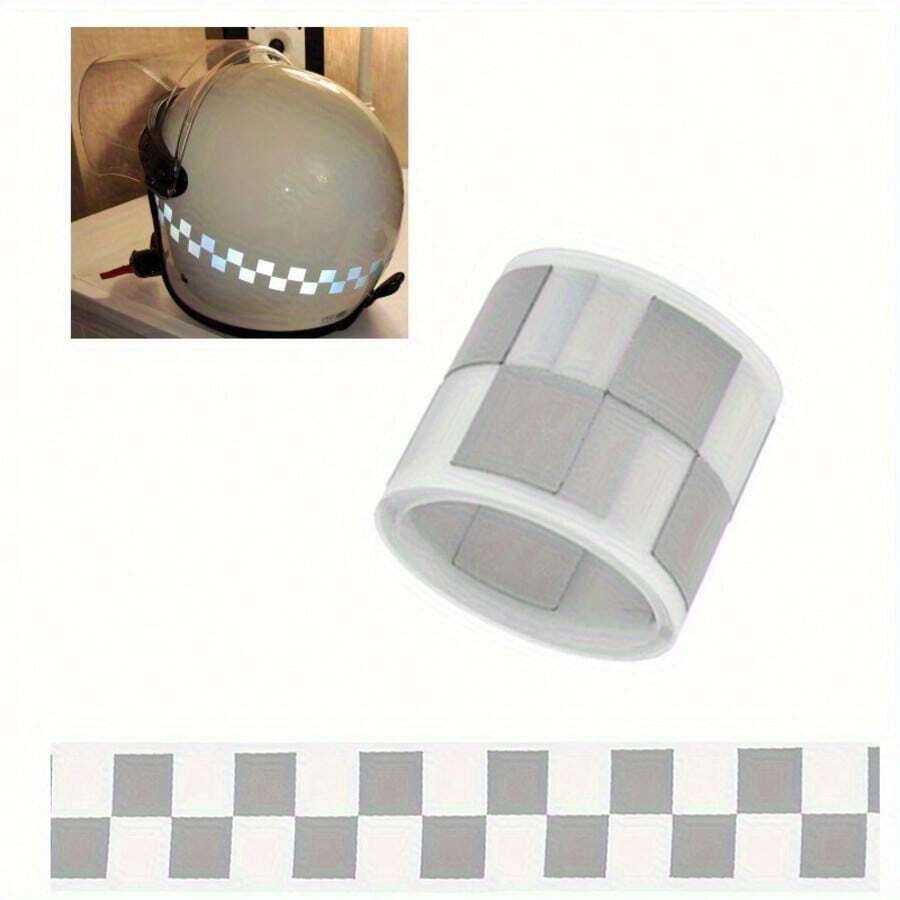 1m FG001 Plaid Heat Transfer Sticker, Silver Reflective Clothing Tape, DIY Sewing Material - Grey - View 1