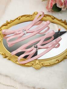 1/2pcs Sexy Women Heart Shaped Thigh Garter, Elastic Criss-Cross Leg Harness, Lingerie Suspender Accessory, Halloween, Valentine's Day Thigh Chain, Body Chain, Sexy Lingerie Accessory - one-size - View 5