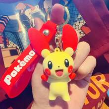 Pokémon Keychain - Cartoon Pikachu Plush Pendant, Car Key Chain Accessory, Creative Cute 3D Bag Charm, Holiday Party Gift - Multicolor - View 7