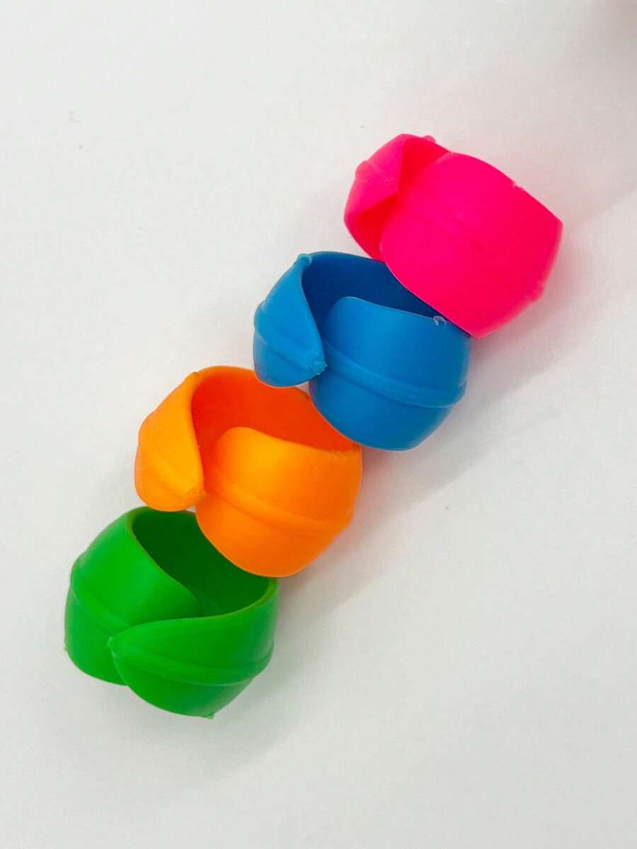 4pcs Cross Stitch Silicone Clips, Cross Stitch Tools, Fabric/Thread Spool Clips, Shuttle Thread Clips To Prevent Thread Slippage - Multicolor - View 1