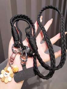 2026 New Year's Gift Crossbody Phone Lanyard, Valentine's Day Lanyard Hand, Small Daisy Pendant Machine Lanyard, Women's Crossbody Adjustable Ponytail Braided Rope Long Cartoon Cute Pendant Pendant Outdoor Travel - Multicolor - View 6