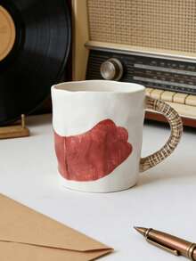 1pc Underglaze Ceramic Hand-Painted Mug, Dishwasher & Reusable, 350ml Coffee Cup, Ideal Gift For Living Room, Bedroom, Office, Family, Friends, Lovers, Children, Suitable For Valentine's Day, Spring Festival, Father's Day, Mother's Day, Teacher's Day, New Year, Qixi Festival, National Day, Children's Day, Women's Day - Multicolor - View 9