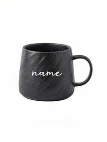 1pc Personalized 18.5oz Minimalist Ceramic Mug, Customizable Name Coffee Cup, Large Capacity Tea Cup, Office & Home Use - Customized Design, Novelty Cup, White Tea Cup, Summer & Winter Beverage, Unique Birthday Gift, Family Gathering Gift, Holiday Gift, Reusable & Elegant - Multicolor - View 7