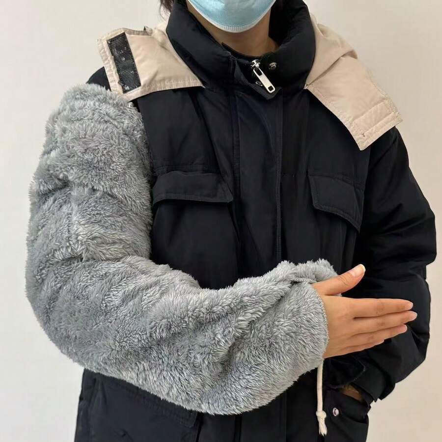 1pc Fracture Care Extra Long Sleeve Glove, Adult Thermal Lined Arm Warmer Sleeve, Warm