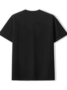 T-shirt femme - Essentiel décontracté d'été, tissu légèrement extensible, col rond décontracté, convient à toutes les saisons, légèrement élastique, motif géométrique, t-shirt à manches courtes pour adulte, imprimé de motif, design géométrique, texte noir sur fond blanc, Top décontracté régulier - Noir - Voir 6