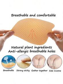 2 Pairs Reusable Strapless Invisible Bras, Cleavage Enhancing Invisible Bras With Nipple Covers - Multicolor - View 4