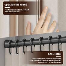 1pc Foldable Curtain Divider, Versatile Hanging Curtain For Rental Home, Bedroom, Living Room, Bathroom And Other Scenarios, High-End Design