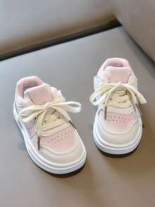 1 đôi giày thể thao trẻ em nhẹ, chống trơn trượt, thích hợp cho mùa xuân/thu, có khóa dán. - Hồng - Xem 3