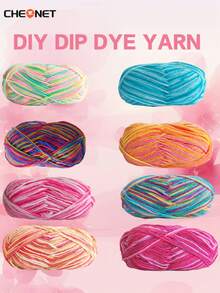 3 团柔软渐变色纱线，钩针和针织纱线，适合日常 DIY 钩针和针织毛衣、围巾、帽子、DIY 工艺品，50 克 * 3，适合初学者