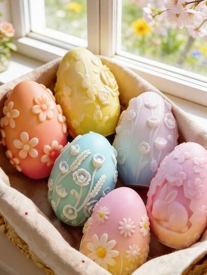 1pc Elegant Easter Bunny Silicone Mold - Durable/Heat Resistant, Suitable For Resin/Plaster/Soap, Easter/Various Holiday Gifts (Mother's Day/Children's Day) Silicone Mold