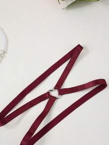 1/2pcs Sexy Women Heart Shaped Thigh Garter, Elastic Criss-Cross Leg Harness, Lingerie Suspender Accessory, Halloween, Valentine's Day Thigh Chain, Body Chain, Sexy Lingerie Accessory - one-size - View 10