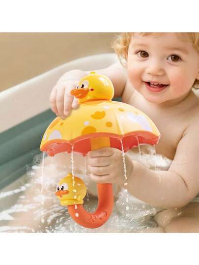 Đồ chơi tắm hình vịt dễ thương có ô, đồ chơi tắm nước vui nhộn - Màu sắc đáng yêu, đầu vòi sen hình khủng long có ô cho trẻ em, hoạt động tắm hình vịt dễ thương, đồ chơi ô nước hình vịt độc đáo, đồ chơi phun sương mùa hè xoay tròn vui nhộn, đồ chơi tắm tương tác mùa hè giữa cha mẹ và con cái, không cần pin, đồ chơi phun nước nhiều lỗ, vui nhộn té nước, màu sắc sống động và đôi mắt biểu cảm, người bạn đồng hành khi tắm.