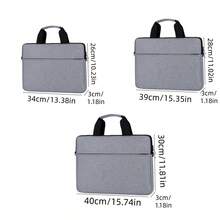 DANYCASE Laptop Sleeve Bag, Compatible With Apple Laptops, Compatible With HP 13.3/14/15/15.6 Inch Laptops, Portable Shoulder Messenger Bag Laptop Case Laptop Cover Computer Bag Carrying Hand Bag Laptop Bag Water Resistant Travel Essentials - Grey - View 2